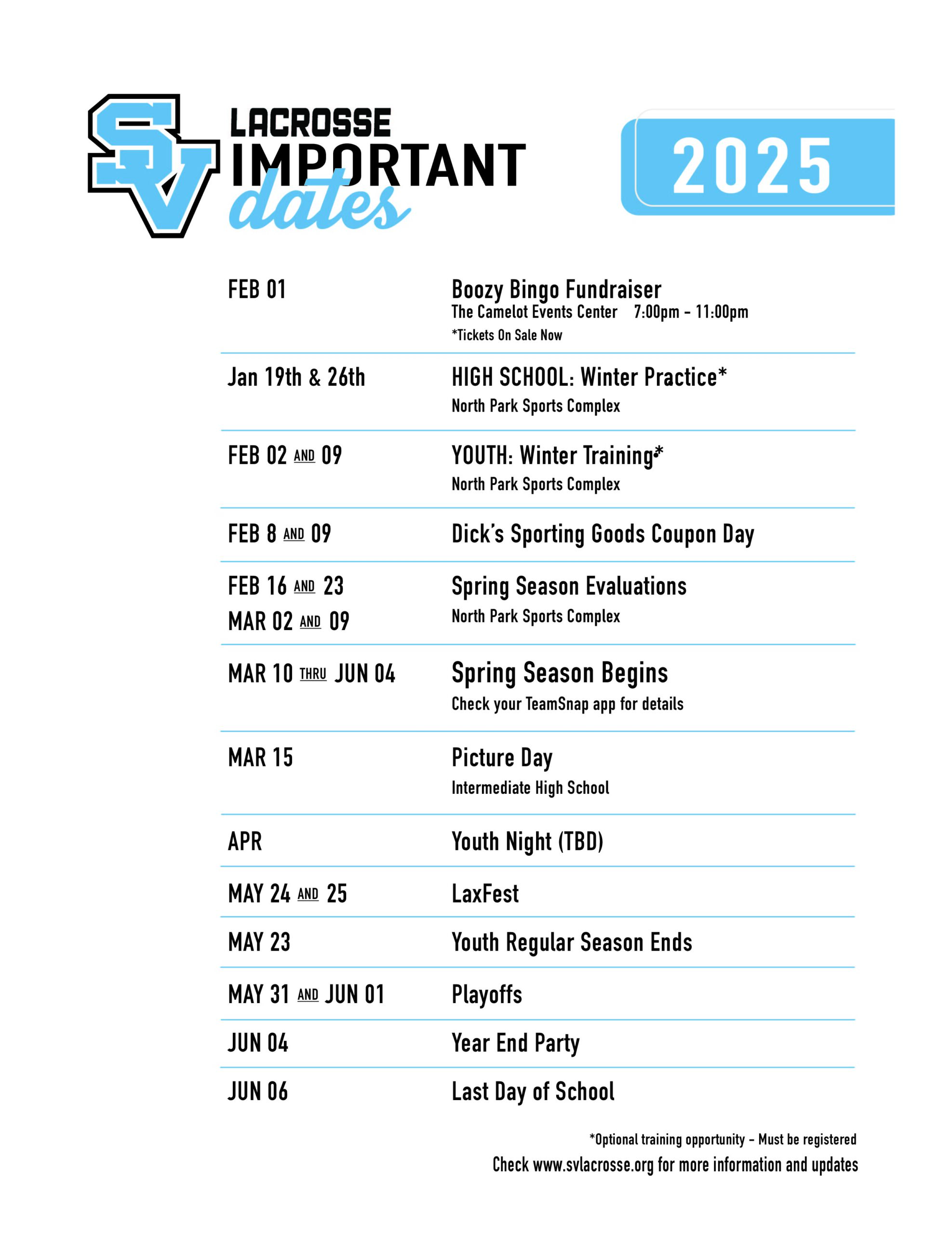 Important Dates_SVLA_2025 Important Dates_SVLA_2025